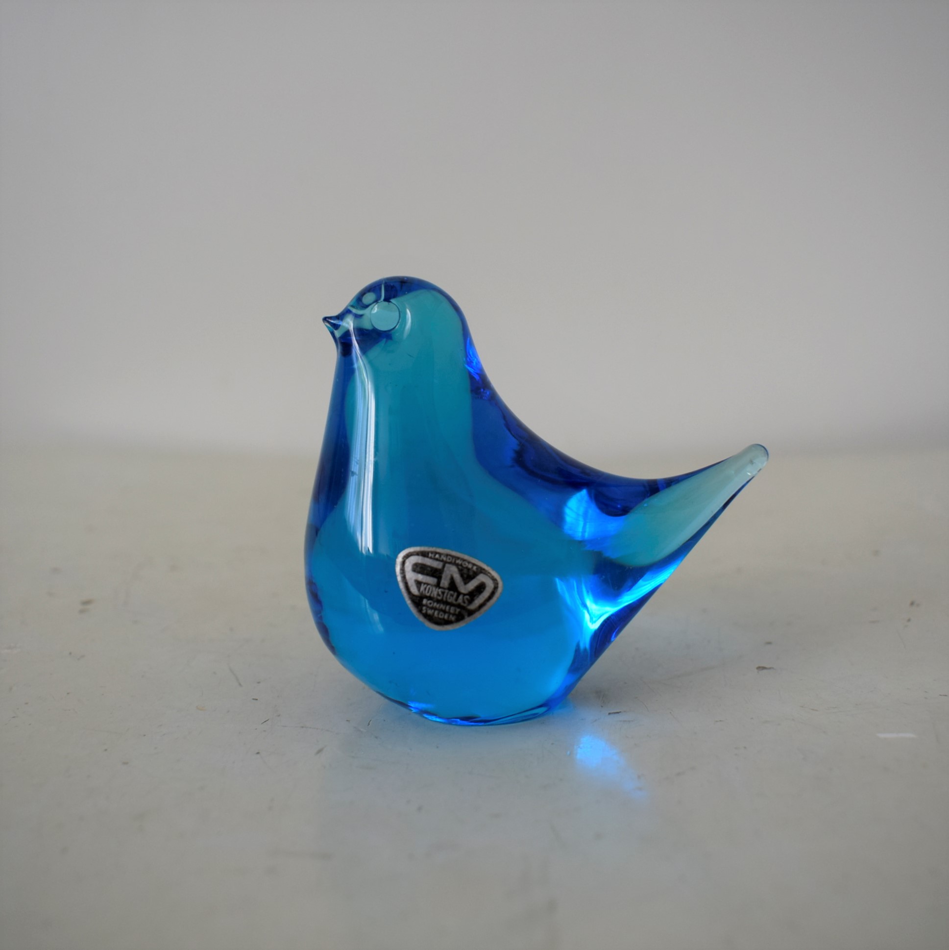 鳥の置物 / 小鳥のオブジェ / クリスタルガラス / FM konstglas 