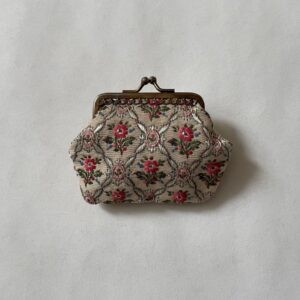 ピンクのがま口財布 / 北欧テキスタイル・スウェーデン