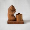 木彫りのくま・桶を見つめる熊 / バガロツカエ・民芸品 - 画像 (2)