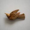 木彫りのブローチ ・二羽の鳥 / スウェーデン - 画像 (6)