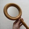 手鏡・木製ミラー / 薔薇柄の生地・スウェーデン - 画像 (4)