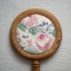 手鏡・木製ミラー / 薔薇柄の生地・スウェーデン - 画像 (6)