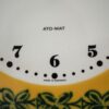 壁掛け時計・植物模様イエロー＆グリーン / Junghans ・ユンハンス / ドイツ - 画像 (7)
