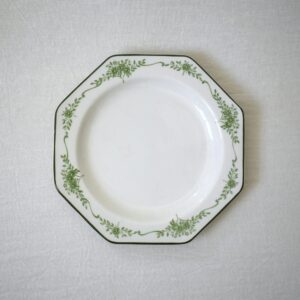 植物模様のデザートプレート ・八角形① / J & G Meakin・イギリス