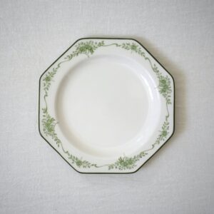 植物模様のデザートプレート ・八角形② / J & G Meakin・イギリス