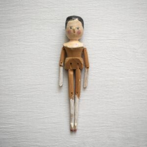 木製ペグドール・ドレス付き / 古い人形・オランダ