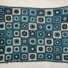青いブランケット・Granny square / 北欧テキスタイル・スウェーデン - 画像 (3)