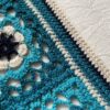 青いブランケット・Granny square / 北欧テキスタイル・スウェーデン - 画像 (6)