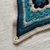 青いブランケット・Granny square / 北欧テキスタイル・スウェーデン - 画像 (7)