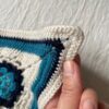 青いブランケット・Granny square / 北欧テキスタイル・スウェーデン - 画像 (8)
