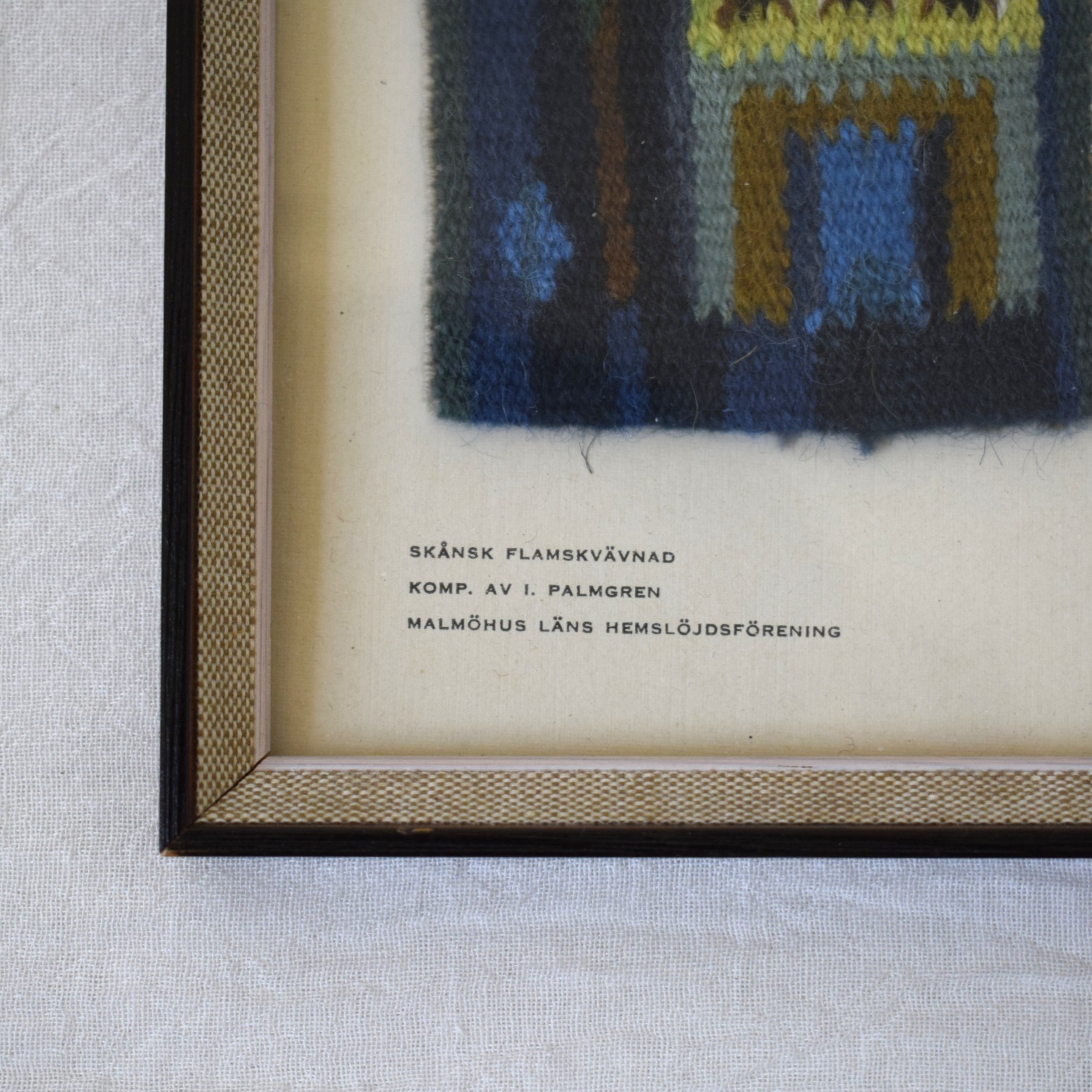 お家の絵・フレミッシュ織り / 額装済み・スウェーデン - 画像 (3)