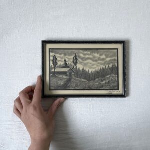 山小屋と森・デッサン1927年 / スウェーデン