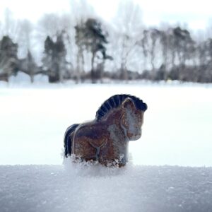小さな馬の置き物 / Ego stengods・Willi Fischer / スウェーデン