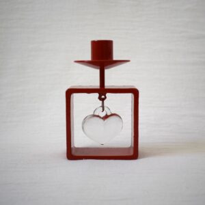 ♡のオーナメント×キャンドルホルダー / Kosta Boda・Bertil Vallien