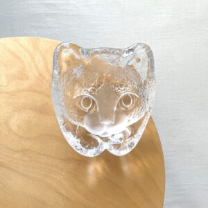 猫のガラスオブジェ / Mats Jonasson・Sweden