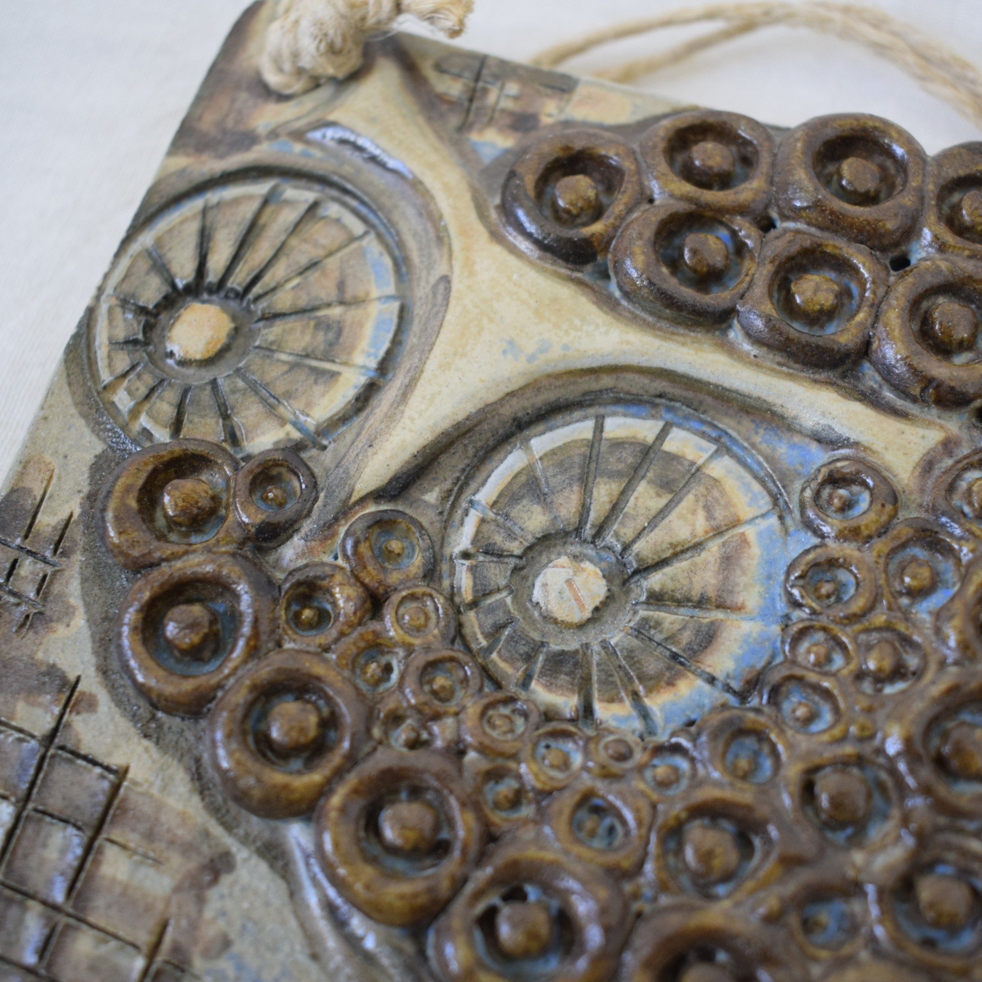 フクロウ・梟の陶板 / Ulla Winbladh・Alingsås keramik - 画像 (2)