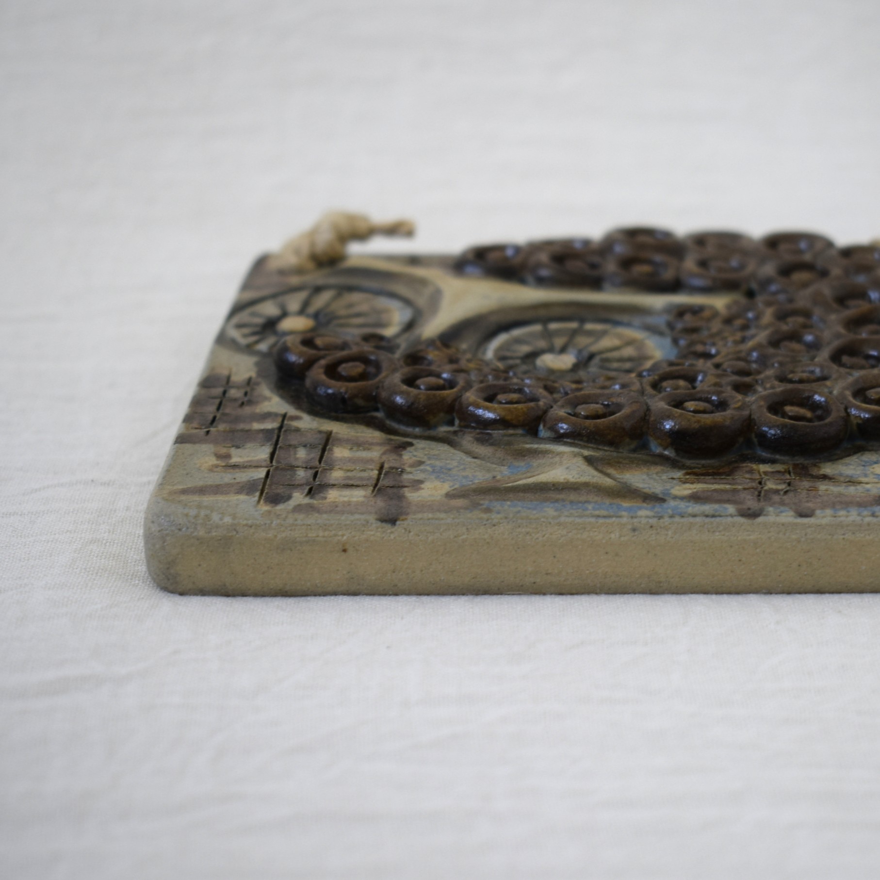 フクロウ・梟の陶板 / Ulla Winbladh・Alingsås keramik - 画像 (4)