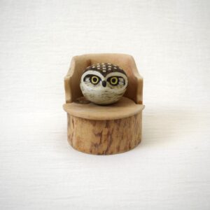 丸いフクロウの置き物 / Edvard Lindahl・Gustavsberg