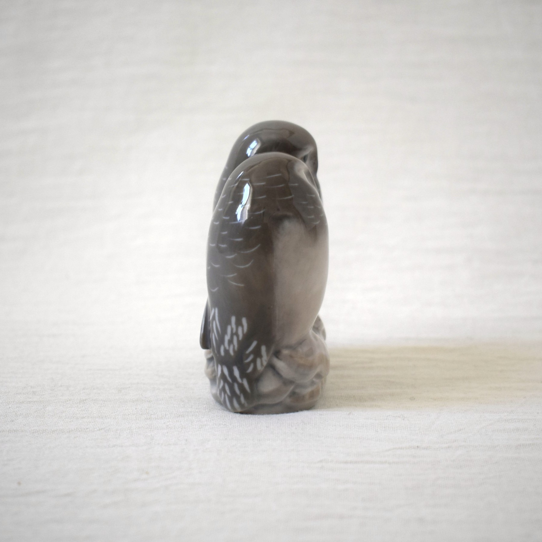 寄り添う梟・フクロウの置き物 / Royal Copenhagen・デンマーク - 画像 (4)
