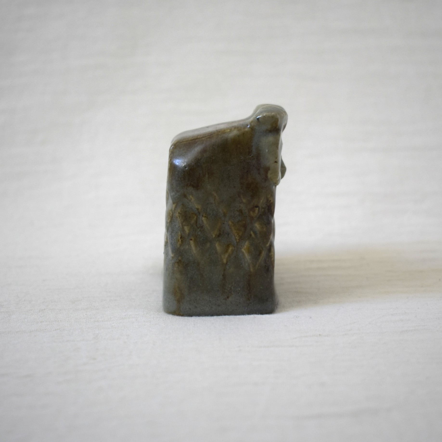 寄り添う梟・フクロウの置き物 / Ego stengods・Willi Fischer / スウェーデン - 画像 (4)