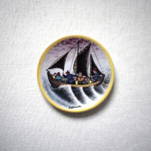 サーミ族の暮らしの風景㉛ / ARABIA絵皿・フィンランド