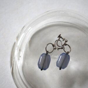 水色イヤリング・ / シルバーアクセサリー・スウェーデン
