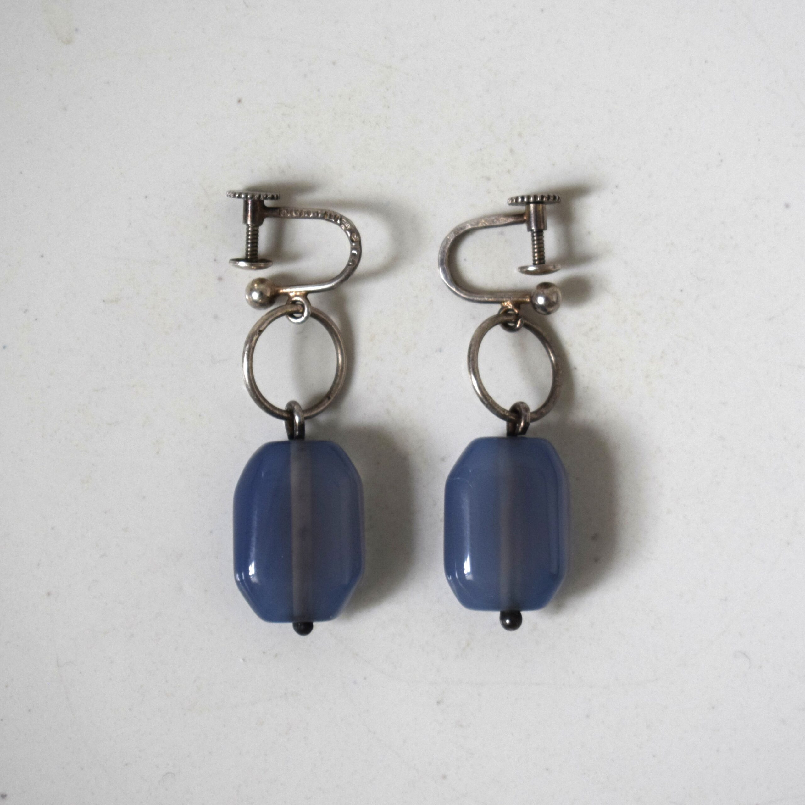 水色イヤリング・ / シルバーアクセサリー・スウェーデン - 画像 (3)