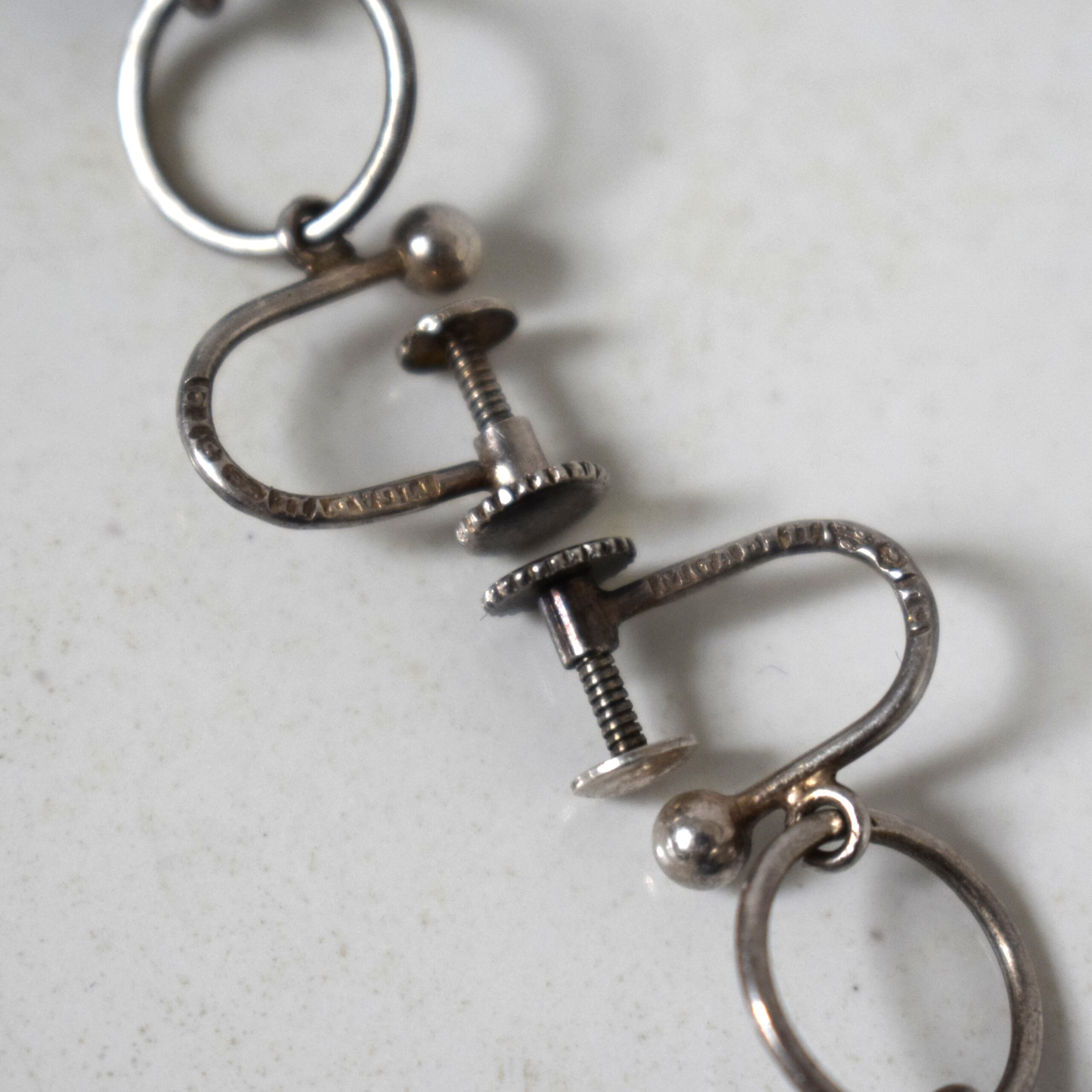 水色イヤリング・ / シルバーアクセサリー・スウェーデン - 画像 (4)