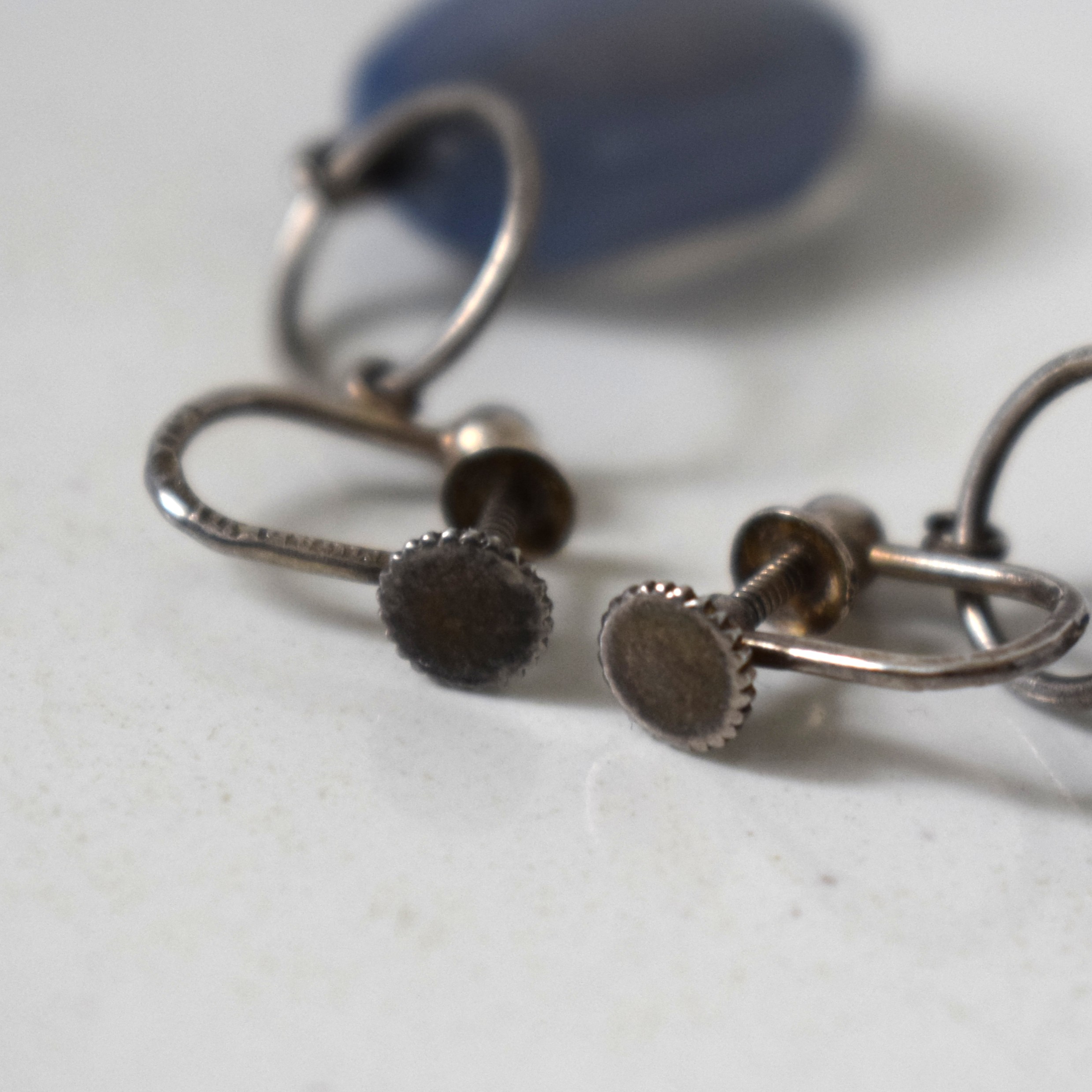 水色イヤリング・ / シルバーアクセサリー・スウェーデン - 画像 (5)