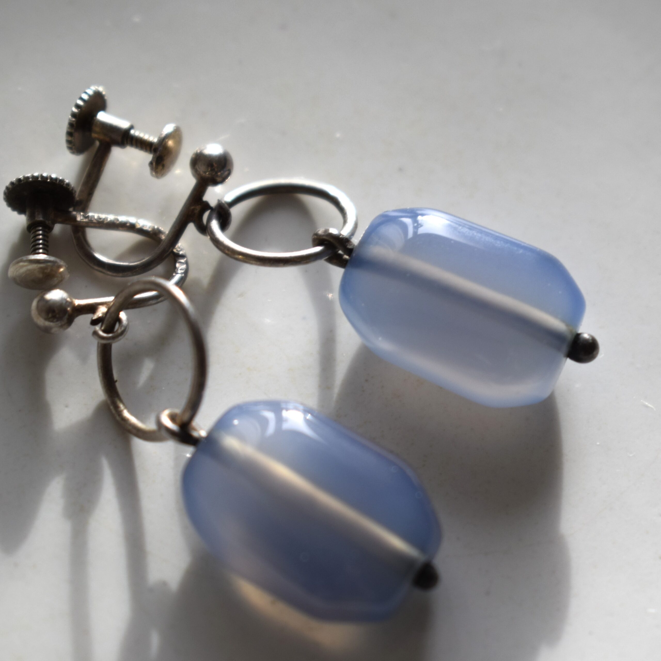 水色イヤリング・ / シルバーアクセサリー・スウェーデン - 画像 (7)