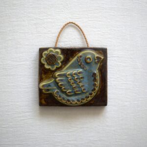 青い鳥の陶板① / EGO Stengods・Willy Fischer / スウェーデン