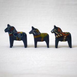 青いダーラナホース・Dalahäst / 木製の馬・伝統工芸品