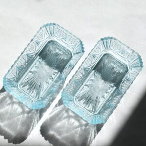 水色ガラストレイ・２点セット / スウェーデン