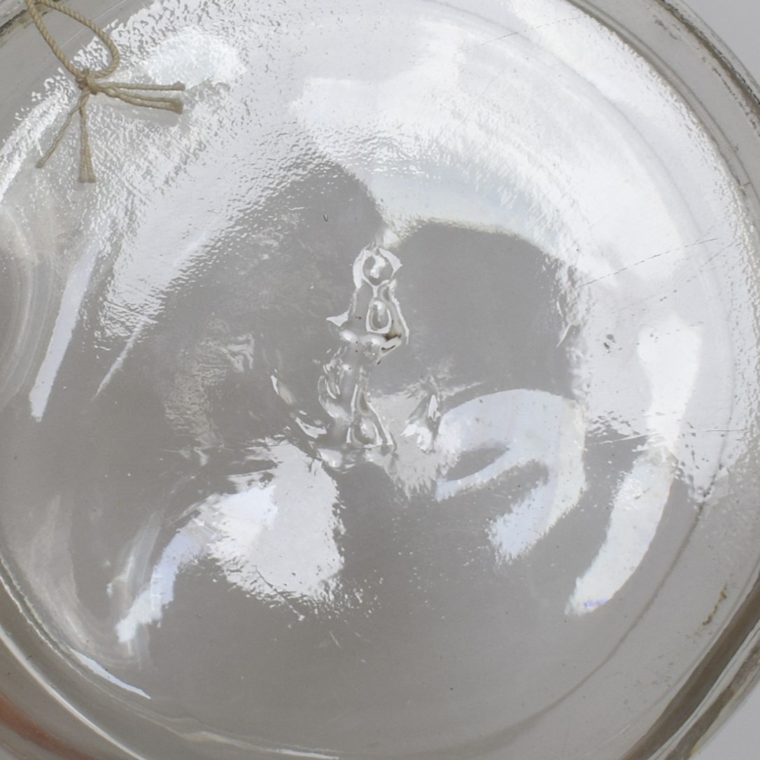 丸くて平たいガラスボトル / アンティークガラス・Unknown - 画像 (9)