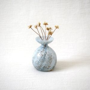 一輪挿し・青いガラスベース / Jan Stievens・スウェーデン