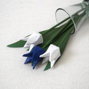 木製チューリップ・青＆白② / スウェーデン