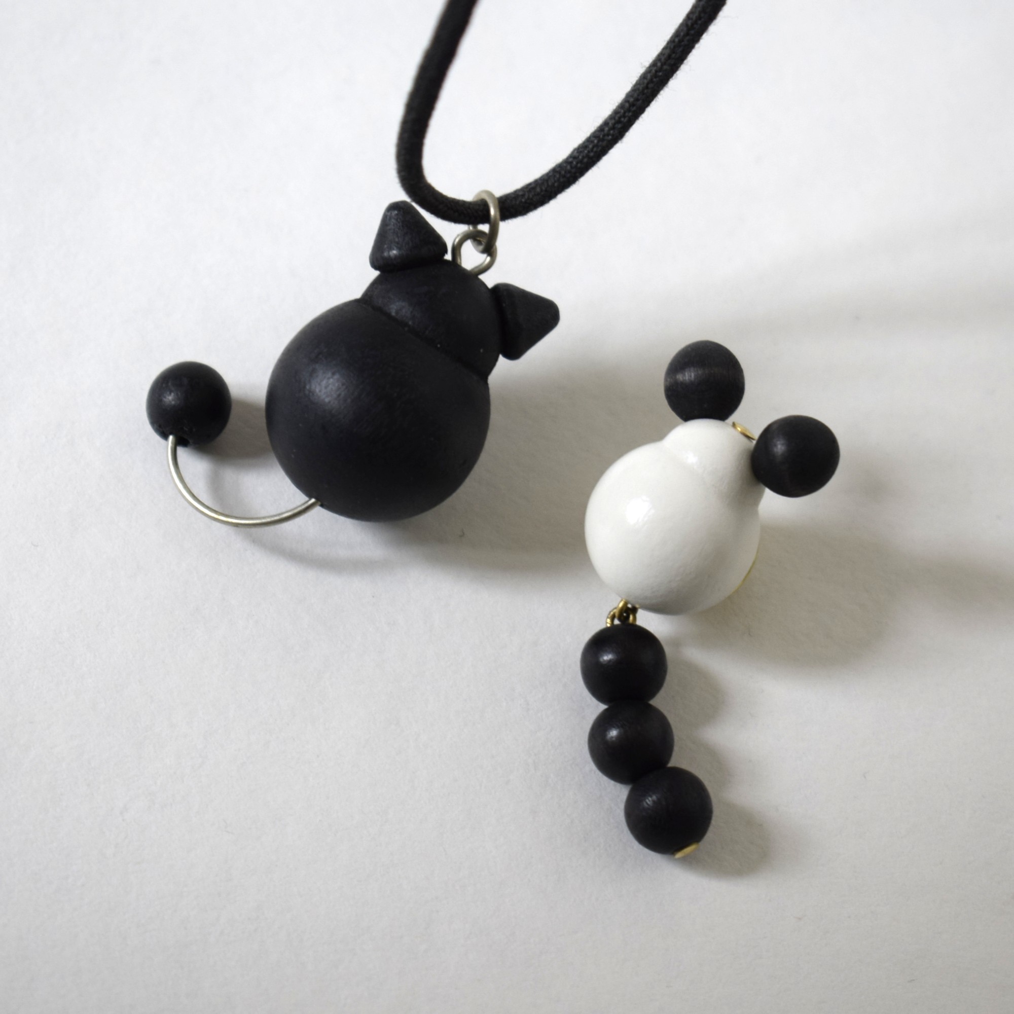 黒猫とマウス・アクセサリー / Kaija Aarikka・アアリッカ