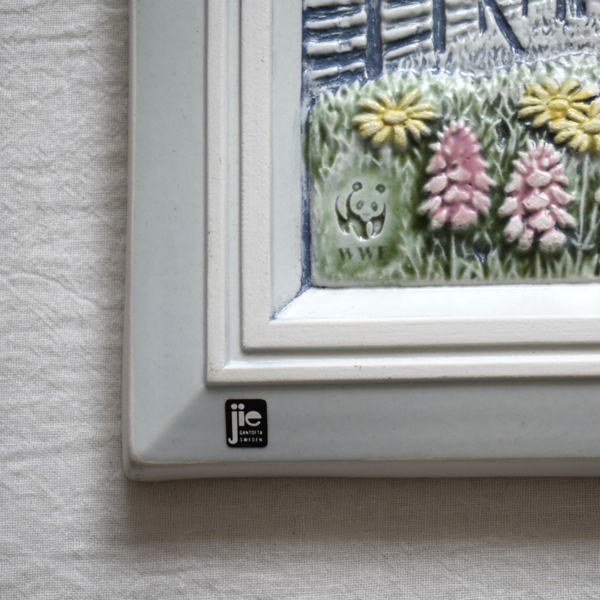 野うさぎのいる風景・陶板 / Jie Gantofta ・ジィガントフタ - 画像 (6)