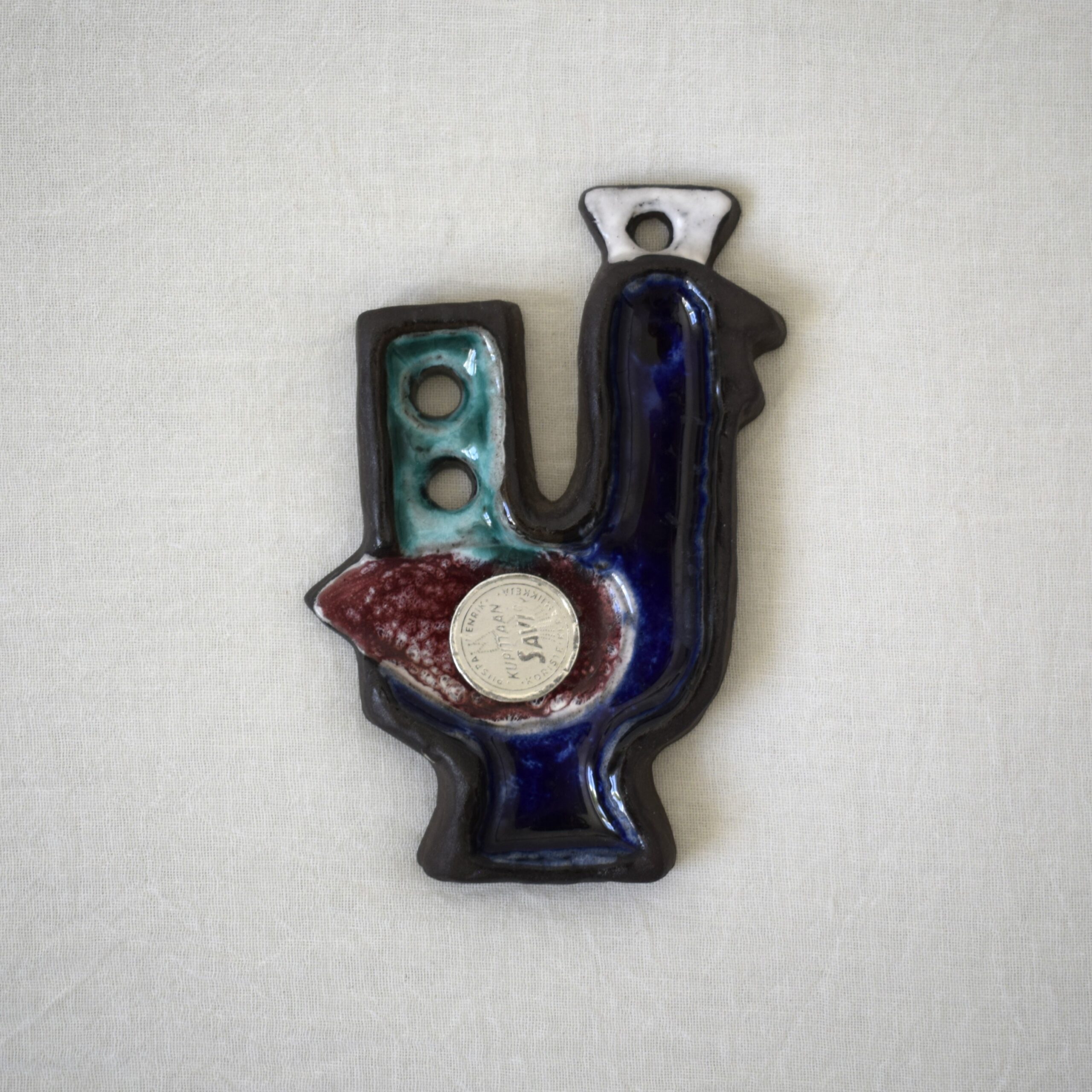 鳥の陶板 / Kupittaan Savi・フィンランド - 画像 (2)