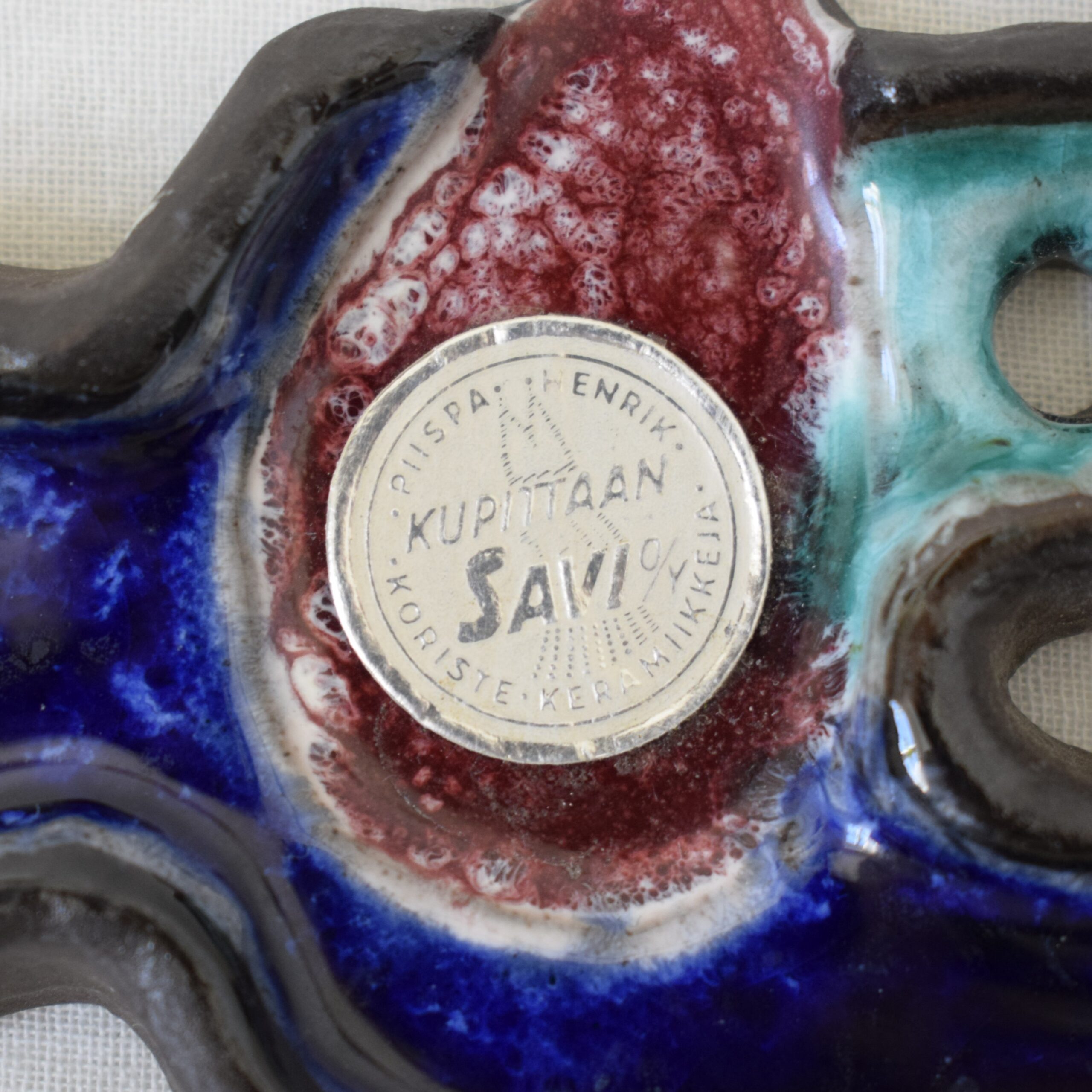 鳥の陶板 / Kupittaan Savi・フィンランド - 画像 (3)