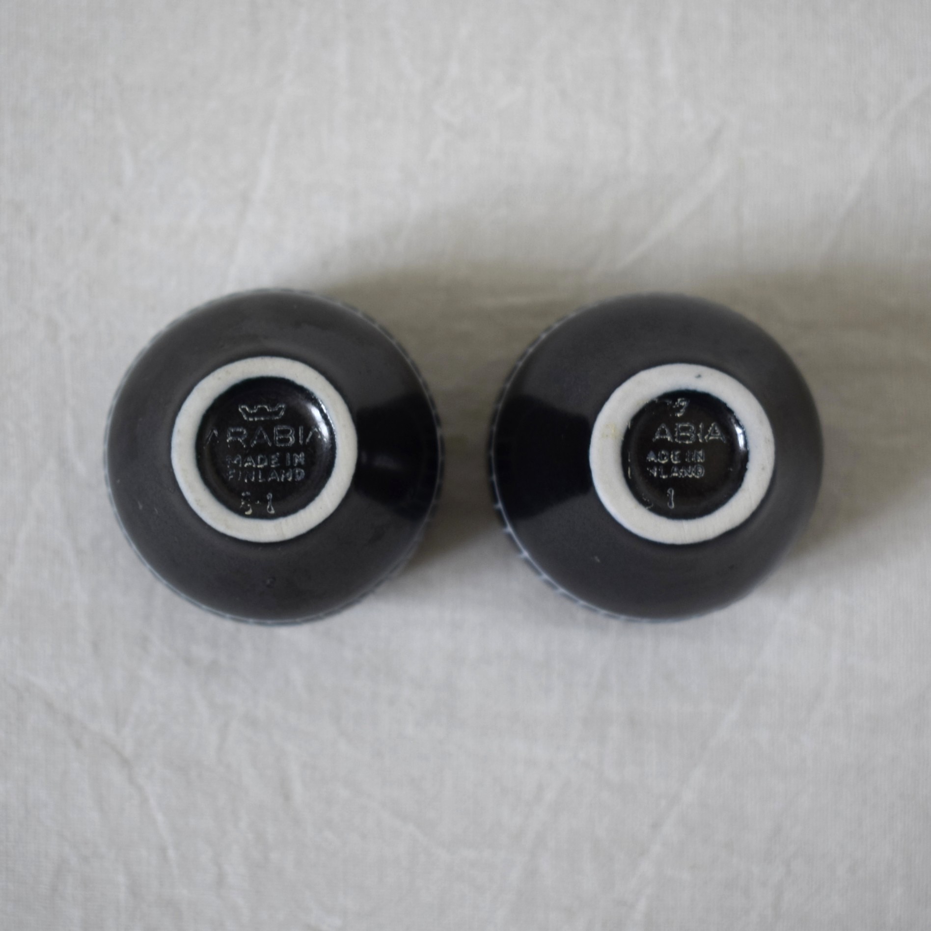 エッグカップ・おちょこ2点セット / TARINAシリーズ / ARABIA・アラビア - 画像 (7)