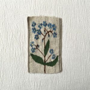 ワスレナグサの絵織物② / フレミッシュ織り・スウェーデン