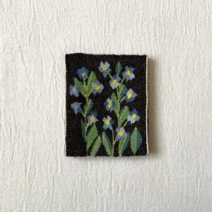 ワスレナグサの絵織物① / フレミッシュ織り・スウェーデン