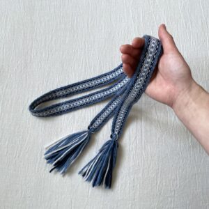 織り紐・ブルー / バンド織り・伝統工芸品