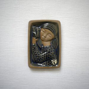 青い鳥と少女の陶板・ / Michael Andersen・Marianne Starck / デンマーク