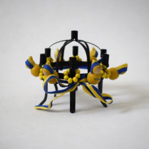 木製人形・小さなキャンドルホルダー / Made in Sweden