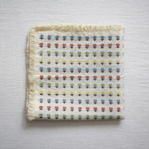 花模様・リネン / 北欧の織物・Made in Sweden
