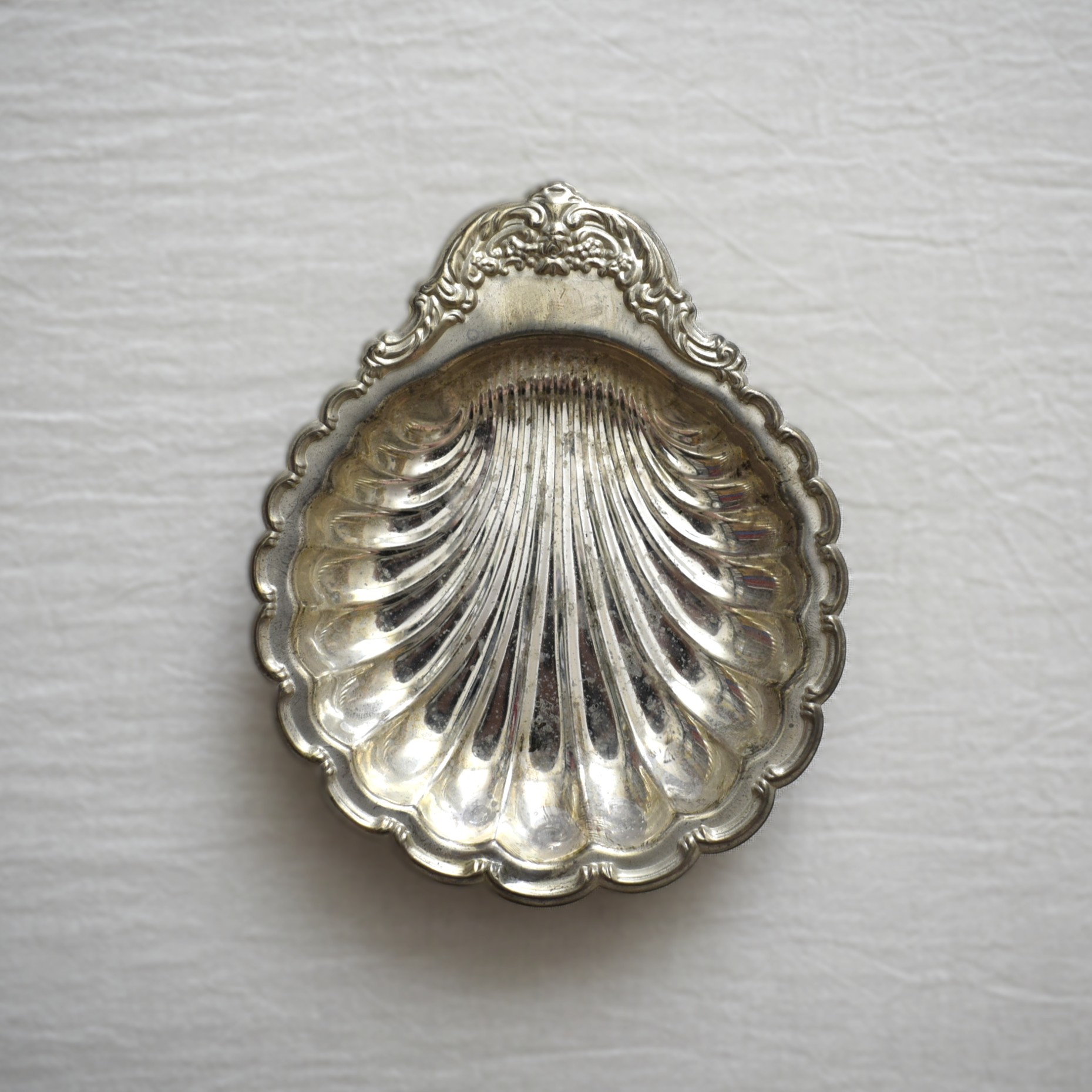 シェル型のトレイ・ガラス付き / Hugo Silver Plated - 画像 (6)