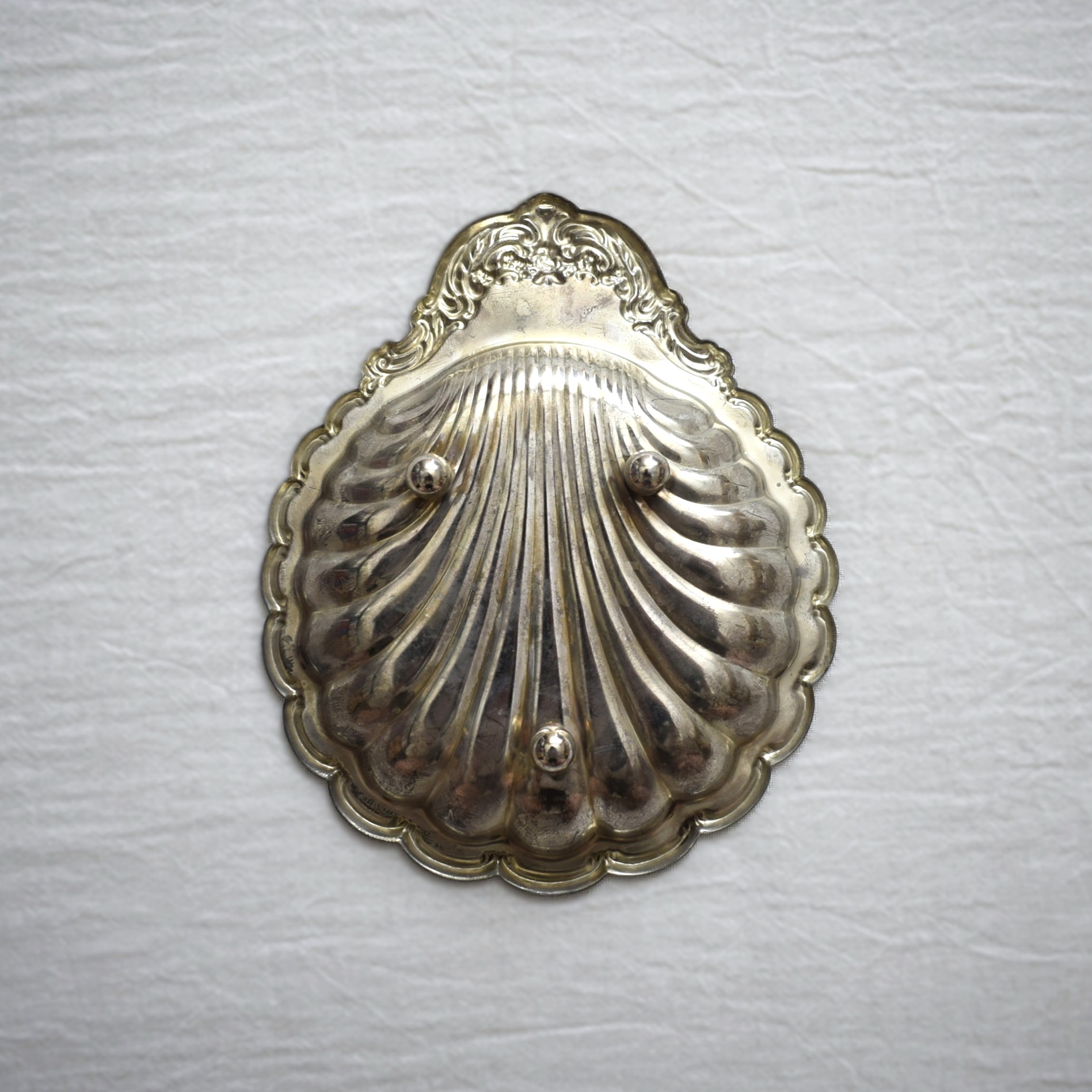 シェル型のトレイ・ガラス付き / Hugo Silver Plated - 画像 (9)