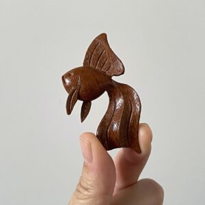 魚のブローチ・真鍮製 / Bancock Teak・Made in Sweden
